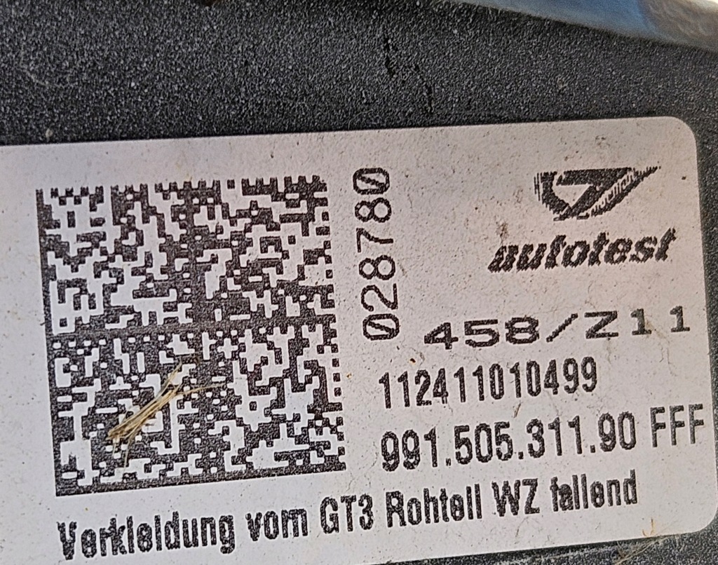 Porsche 911 gt3 rs cup бампер передний 99150531190fff Цена