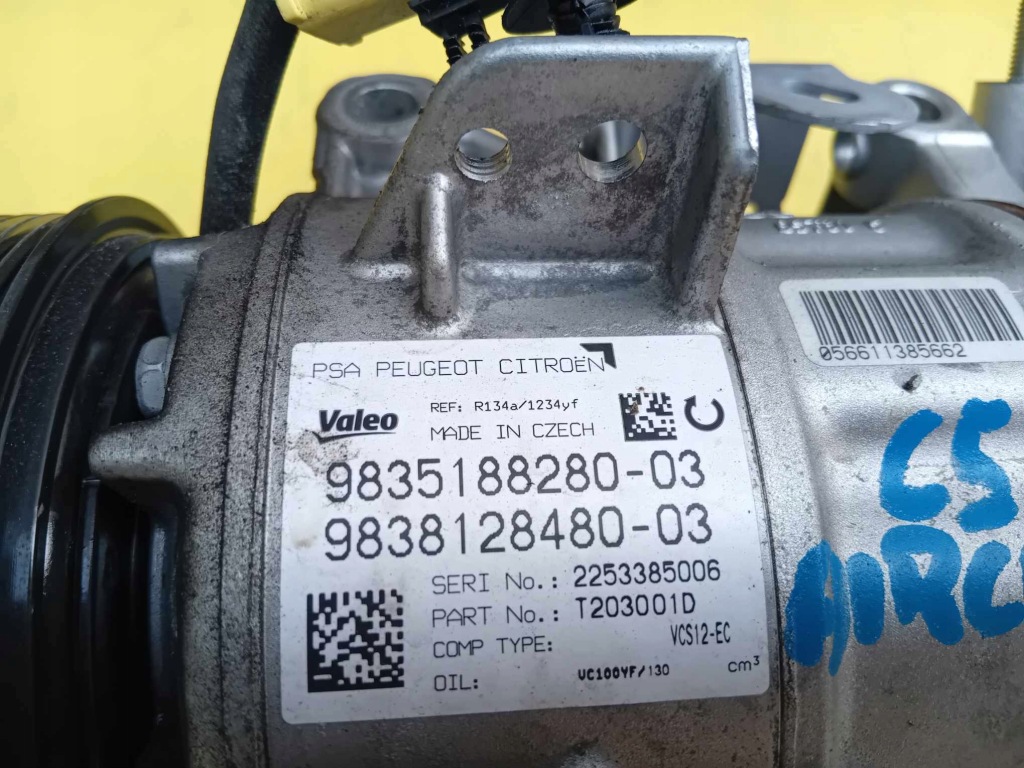 фото №5, Citroen c5 aircross компрессор кондиционера 1.2 thp 9835188280