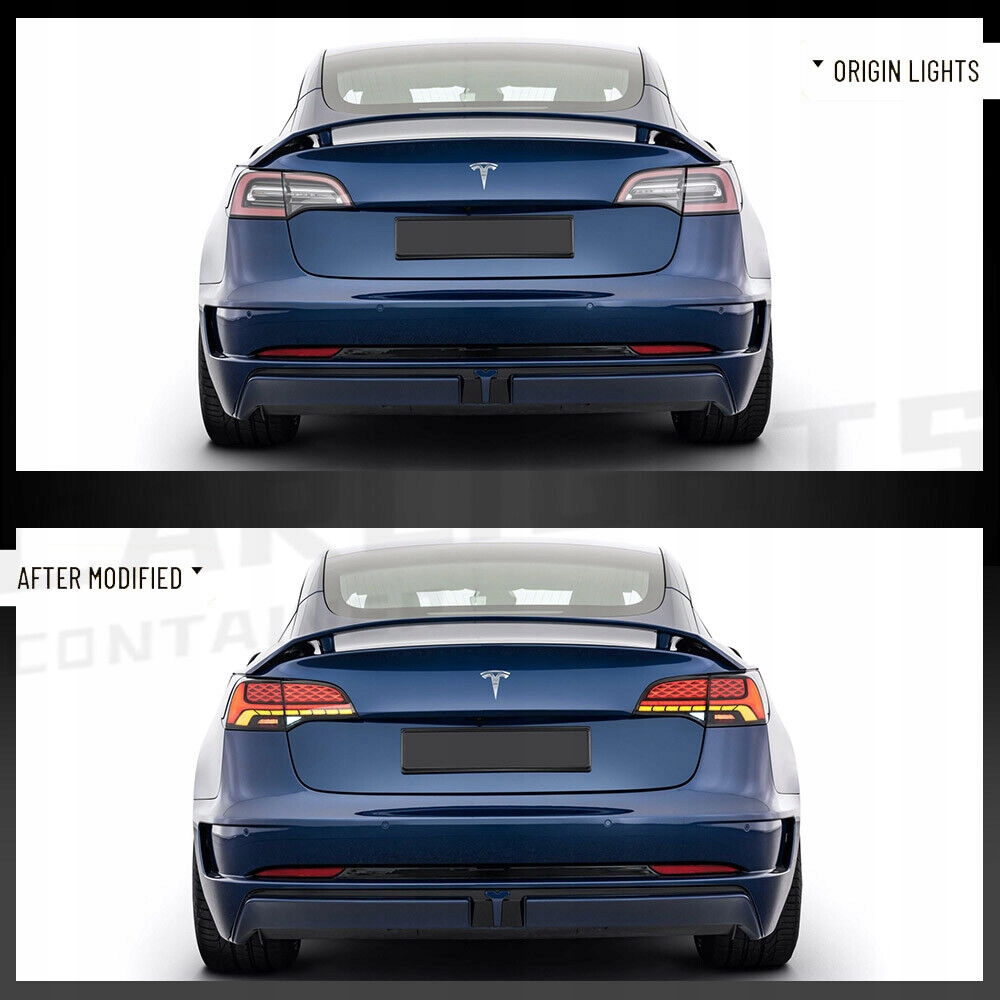 фото №12, Tesla model 3 2017-2023 model y 2020-2023 лампа лампы задняя led vland комплект