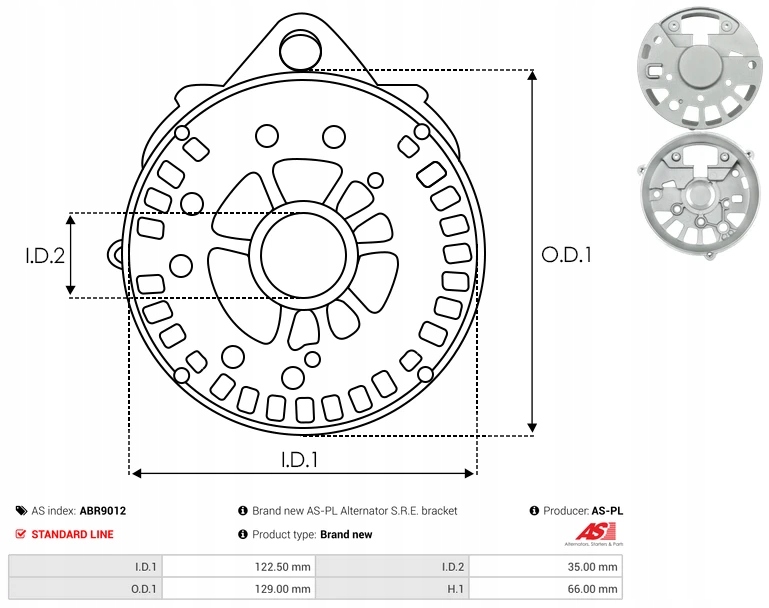 Задняя корпус генератора abr9012 magneton as-pl Доставка