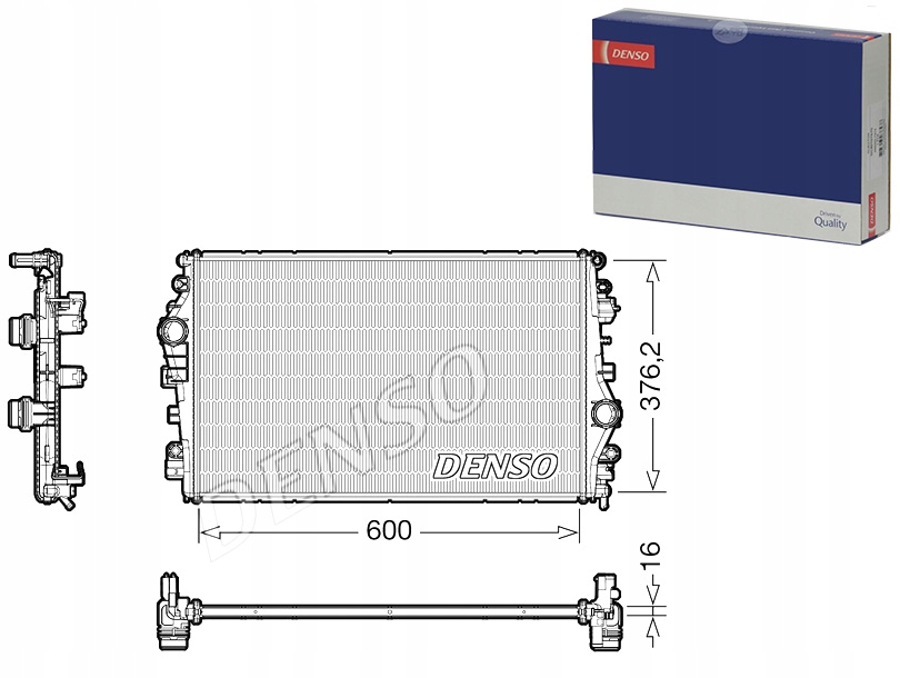 фото №1, Denso drm01009 радиатор, система охлаждение двигателя