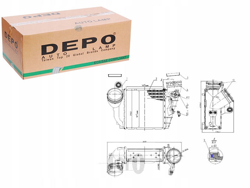 Купити Depo інтеркулер audi a3 1.9 tdi 8l1