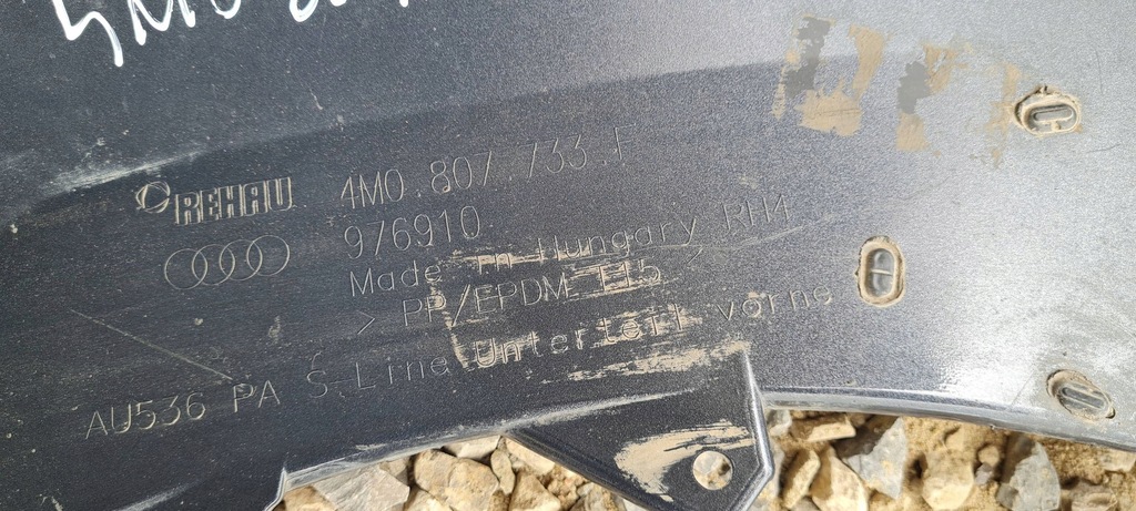 фото №9, Sq7 4m lift q7 накладка спойлер бампера перед sline lz7s 4m0807733f