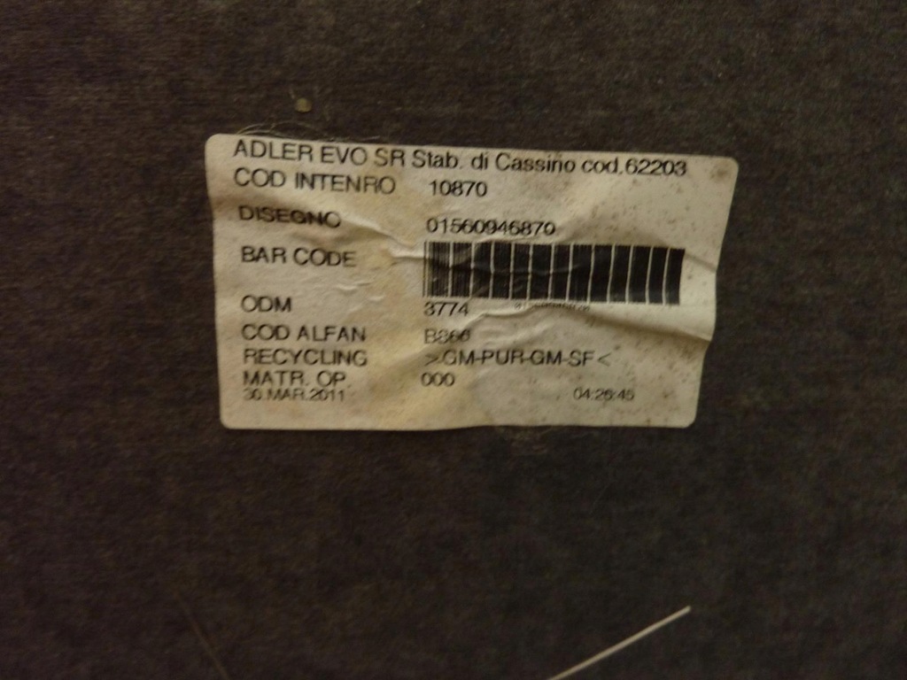 фото №7, Потолок потолок alfa romeo giulietta 2010- серая