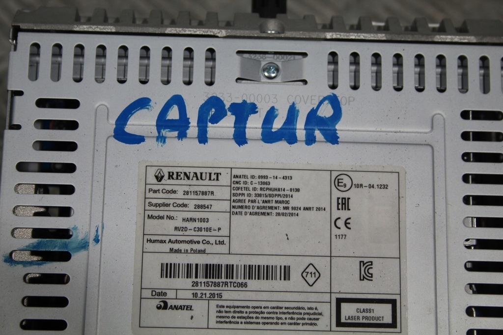 фото №3, Радіо відсутній ручки важіль перемикання передач renault captur i 1