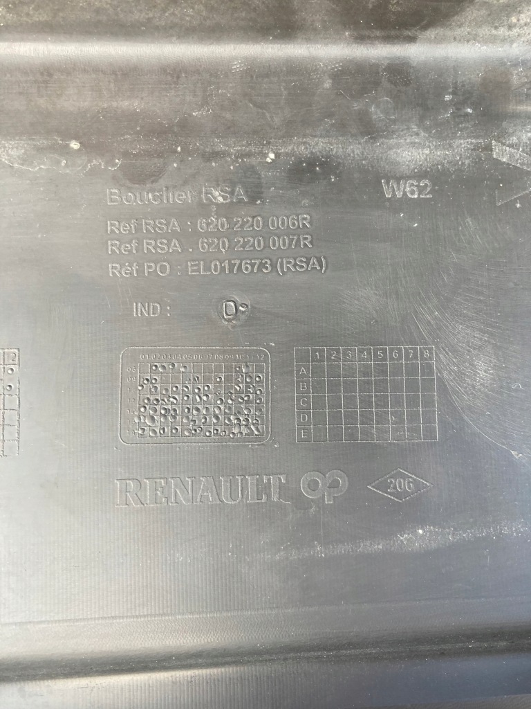 Renault оригинальный номер 620220006r бампер передний Киев