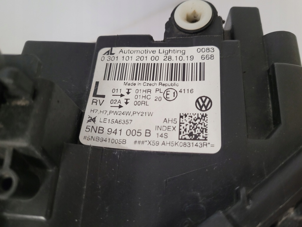 фото №6, Vw volkswagen tiguan ii 2 5n 5nb лампа левая фара левый 5nb941005b