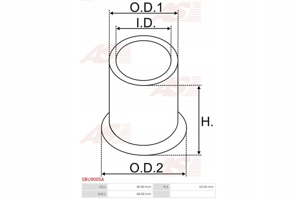 фото №2, Втулка, wał стартер as-pl sbu9005a