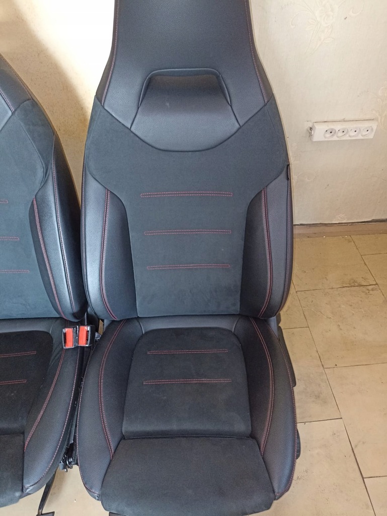 фото №9, Mercedes w177 a klasa amg сиденья заднее сиденье комплект кожа alcantara сиденье