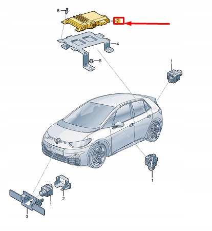 фото №2, Vw id.3 e11 камера управление unit 1ea907556r