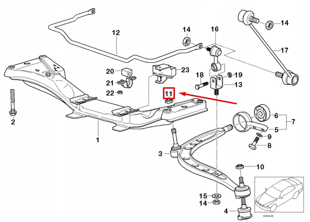 фото №7, Bmw z3 coupe e36 передняя часть stabilizer 31351095150 1095150