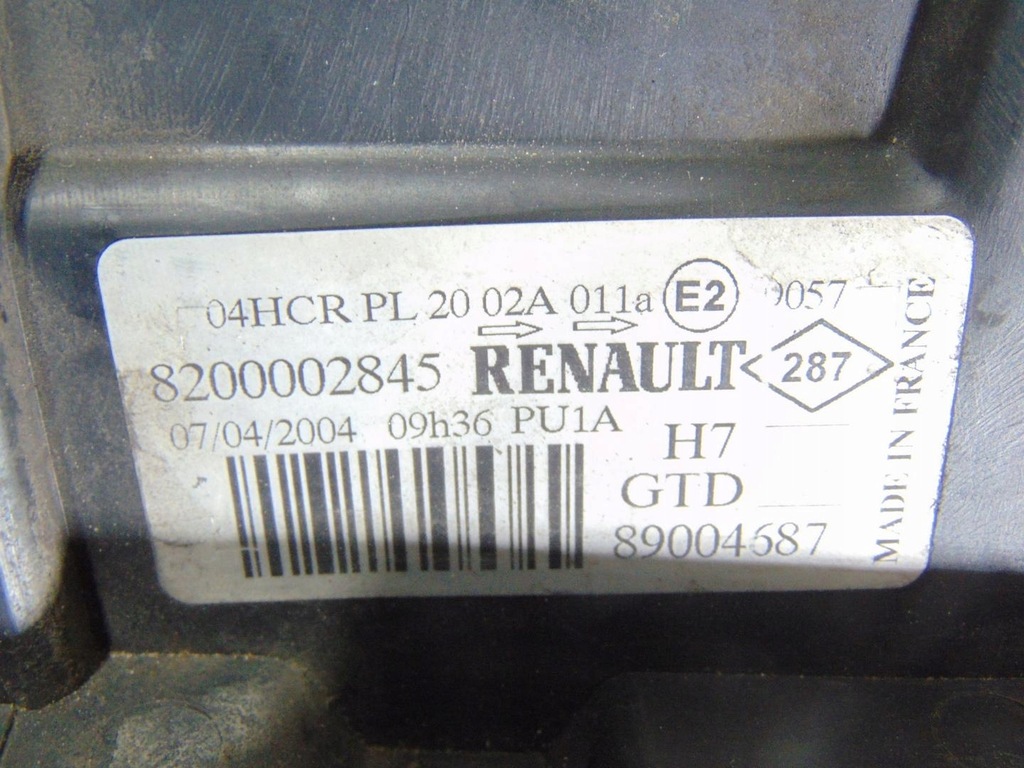 фото №10, Лампа левый перед renault laguna ii 8200002845