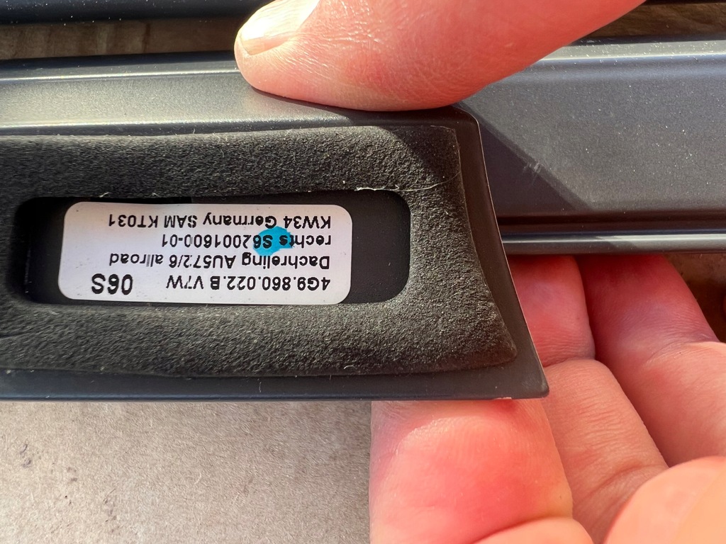 фото №11, Audi a6 c8 4k allroad рейлинги кровельные чёрные v7w