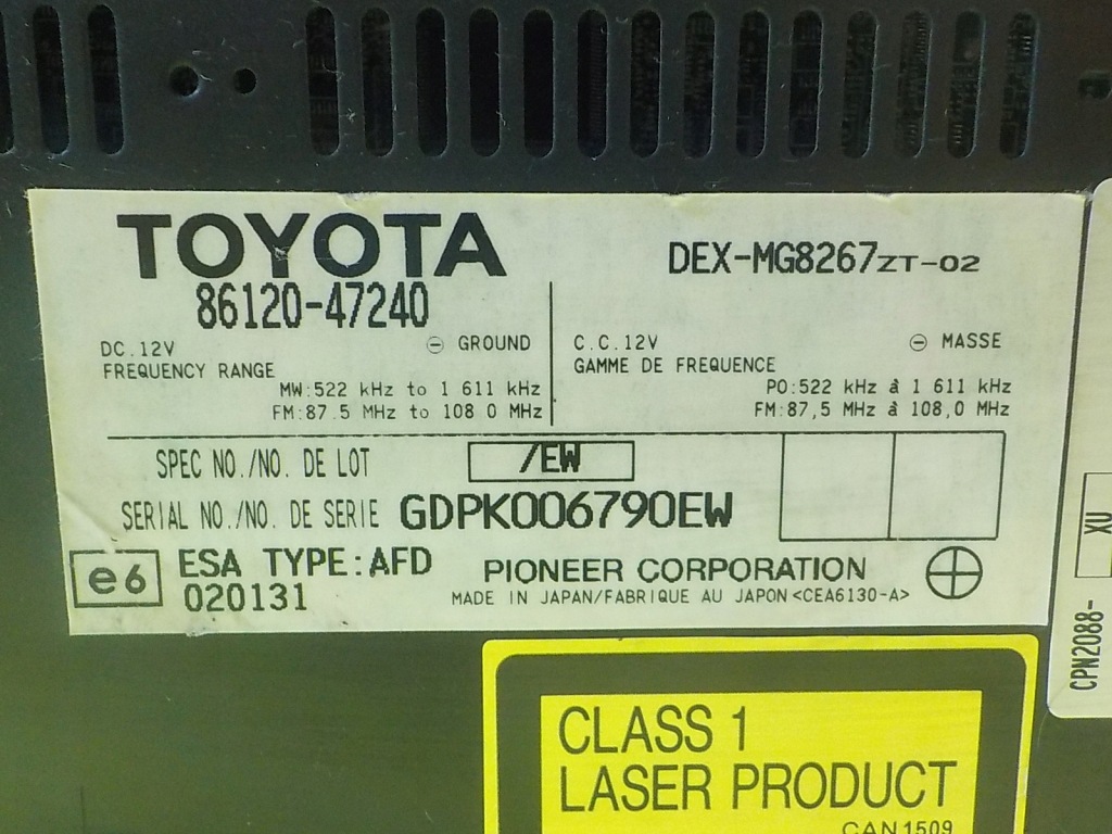 фото №6, Toyota prius ii 1.5 vvti aut 09r hb 5d радио 86120-47240