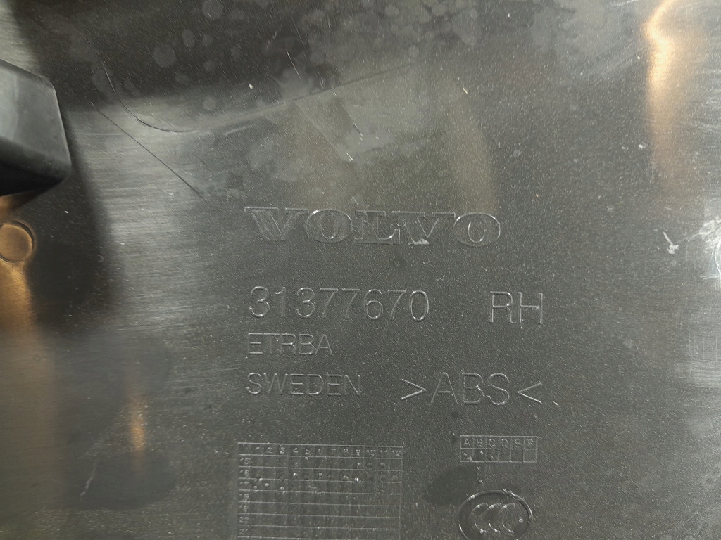 фото №7, Volvo s90 ii v90 молдинг накладка порог нижняя молдинг стойка правая 31377670