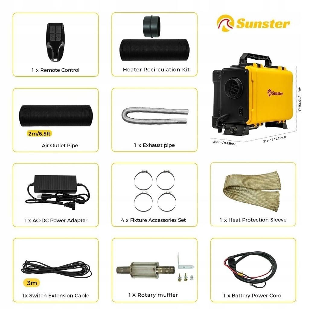 фото №10, Обогреватель стояночный 8kw 12v 230v webasto с вентиляция i кнопка старт/стоп bt lcd