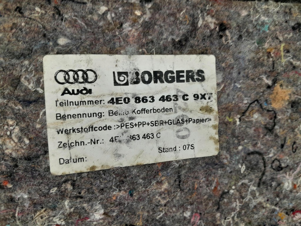 фото №4, Audi a8 d3 long обшивка підлога багажника