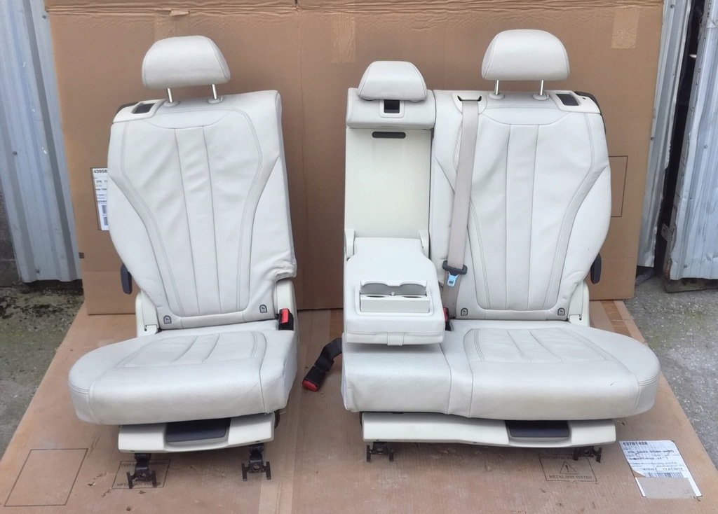 фото №14, Bmw x5 f15 сидіння заднє сидіння обшивки перед задня комплект 7 осіб isofix світлий krem