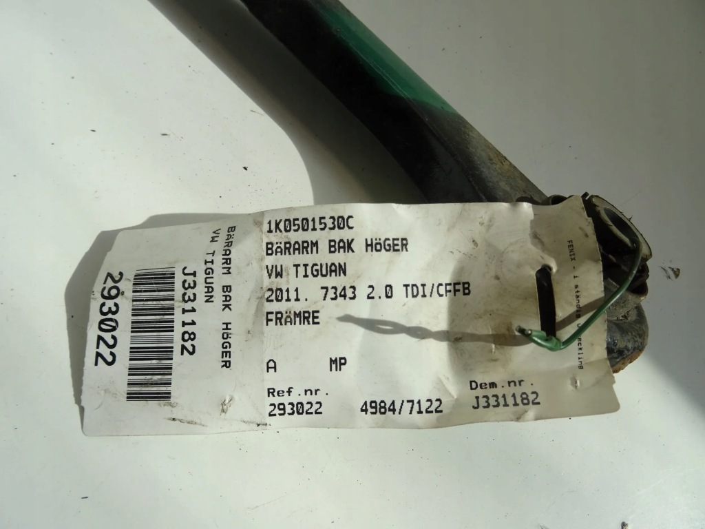 фото №5, Vw touran важіль правий задня 1k0501530c