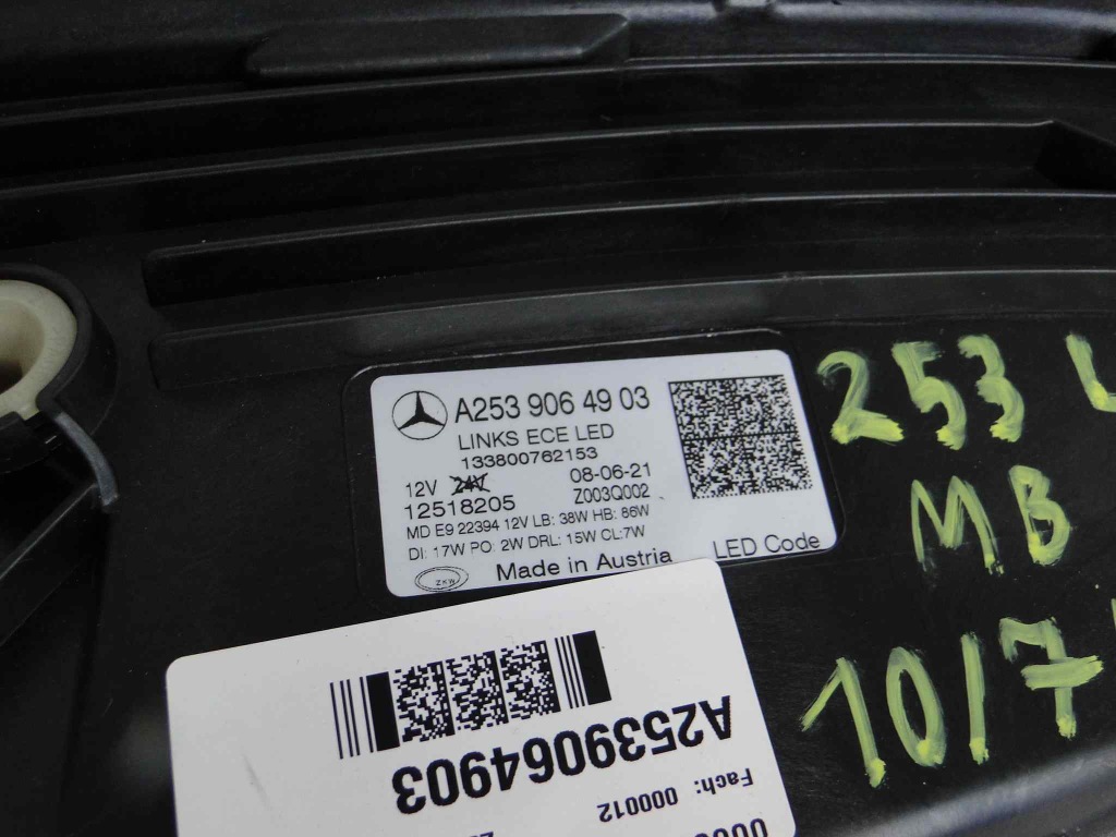 фото №10, Mercedes glc 253 coupe лампа левая led high perform