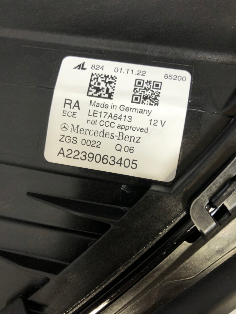 фото №16, Mercedes s klasa w223 lifting комплект лампа a2139063305/3405 naprawiane