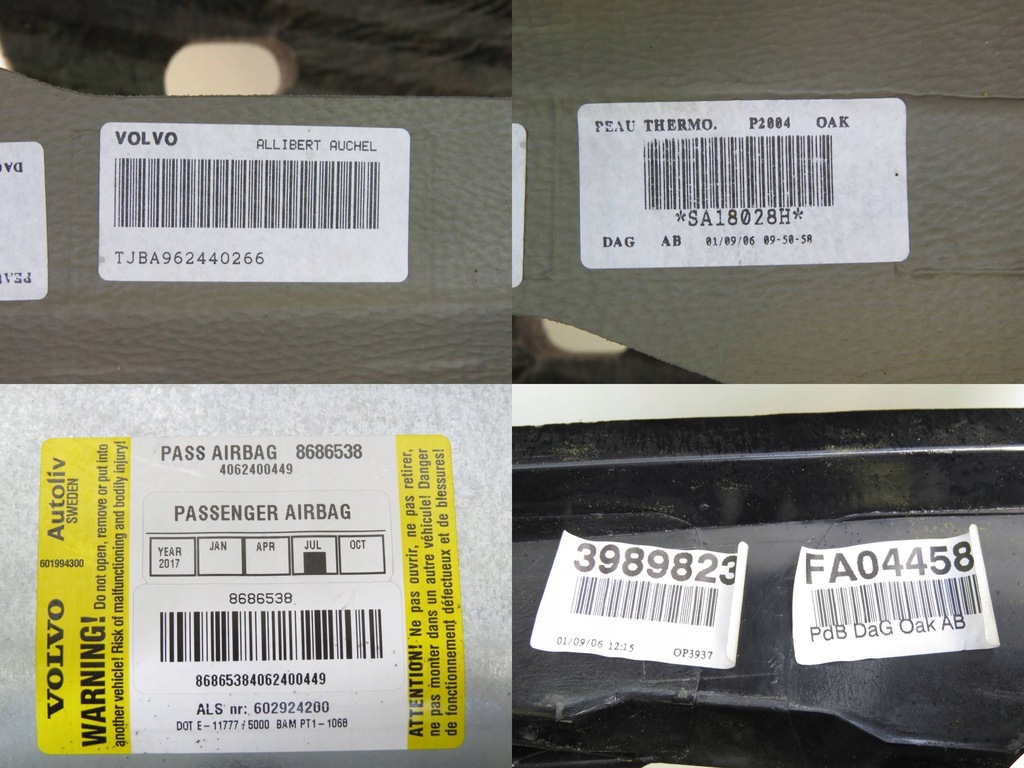 фото №16, Панель приладів приладова панель приладів консоль подушка volvo s60 i v70 ii xc70 i