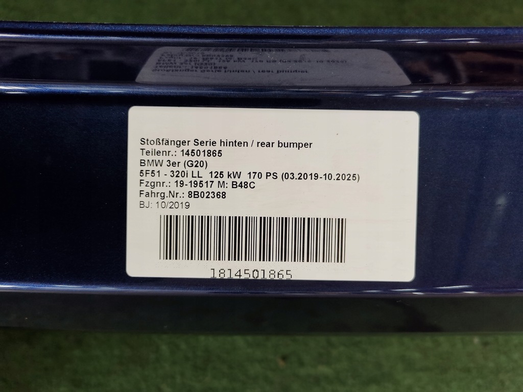 фото №8, Bmw 3 g20 бампер задний bez pdc