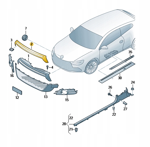 фото №2, Накладка решётка радиатора радиатора решётка радиатора vw scirocco r-line