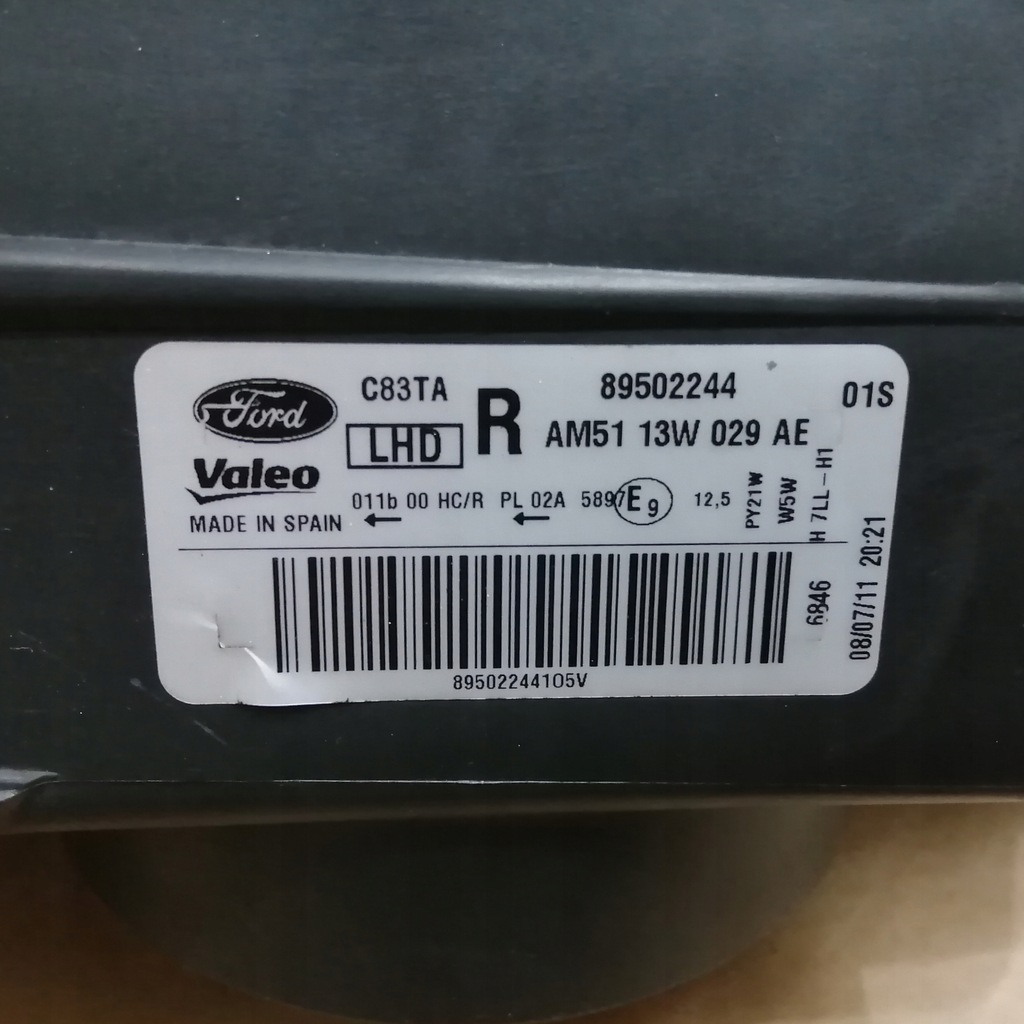 фото №9, Лампа правый перед ford c-max 10-14