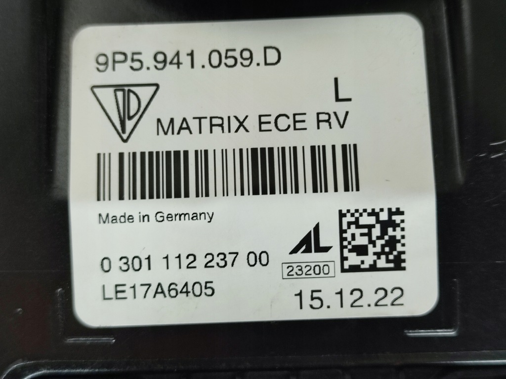 фото №12, Porsche 911 992 gt3 9p5 лампа full led левая перед matrix система x-sight