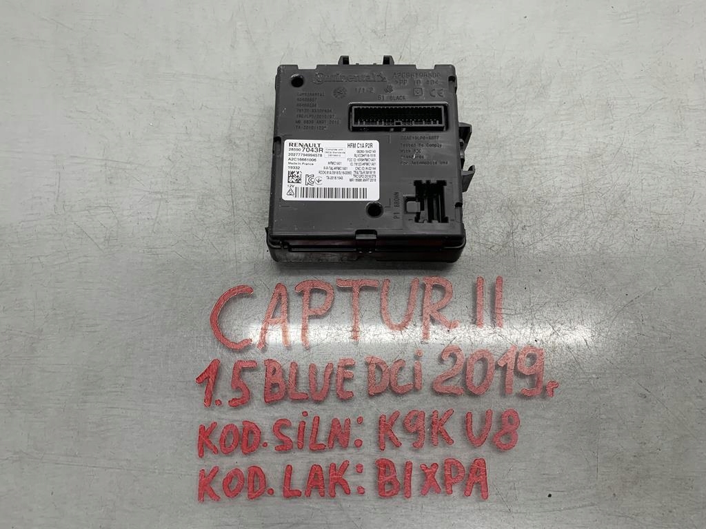 фото №1, Модуль блок керування renault captur ii 1.5 blue dci 19 r 285907043r