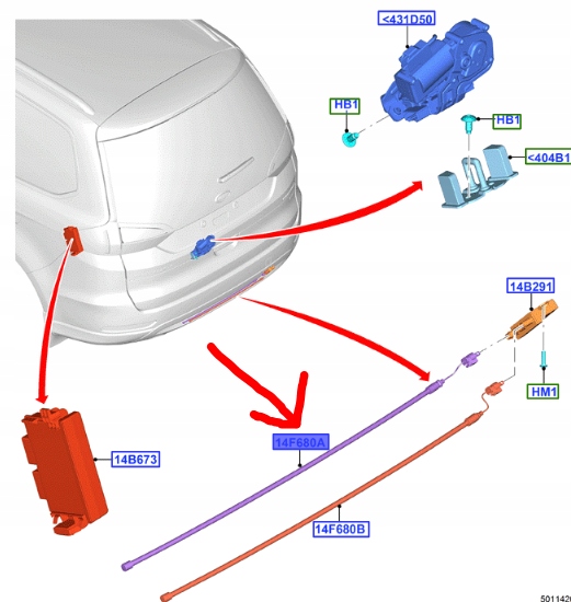 фото №1, Жгут крышки багажника верхний ford s-max galaxy 2016-