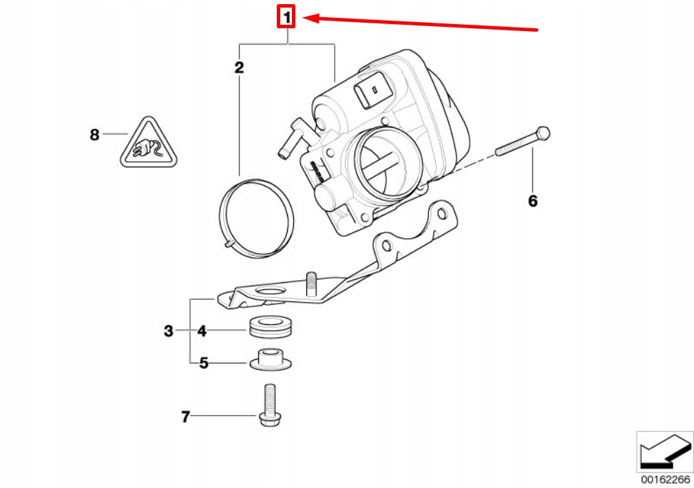 фото №5, Mini cooper s cabrio r52 модуль корпус дросель 13541503358 оригінальний