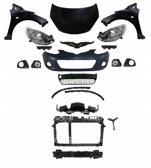 фото №1, Mazda 2 de 2007-2010 kompletny перед капот pas