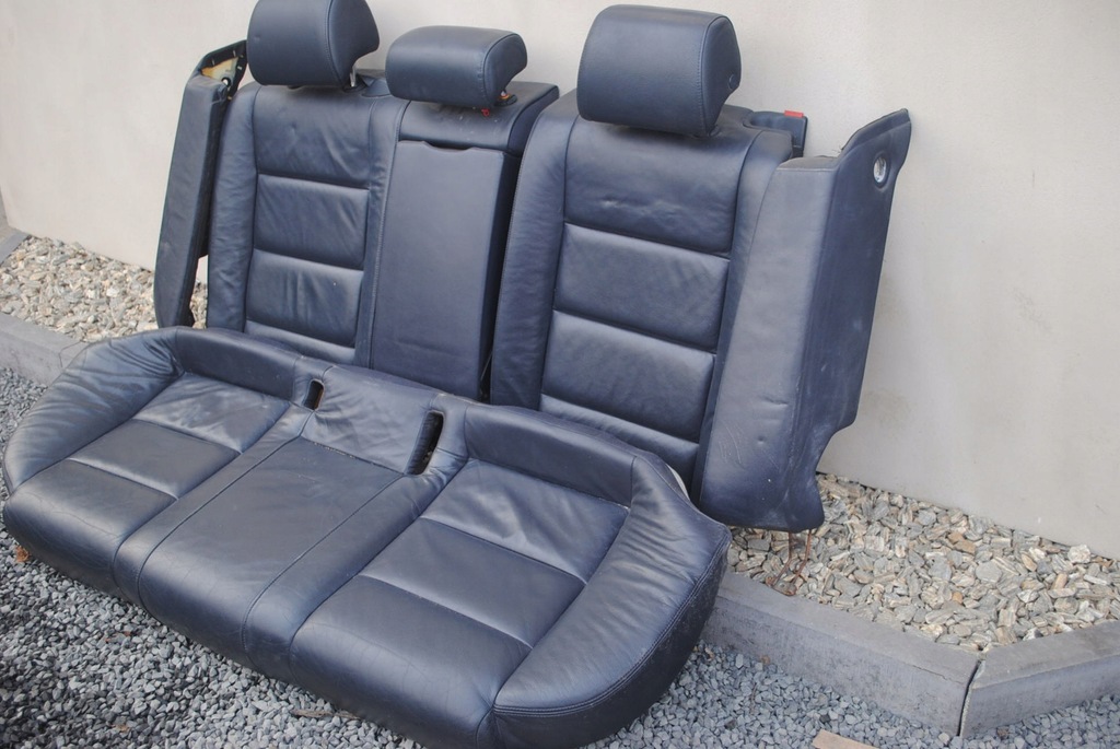 фото №13, Сиденья кожа комплект audi a6 c6 granatowe kombi