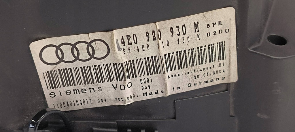фото №9, Счетчик приборная панель 4e0920930m audi a8 d3