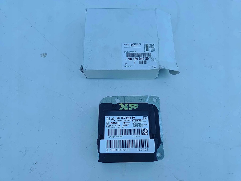 фото №1, Peugeot expert iii proace ii модуль датчик подушка безпеки новий оригінальний номер 3650