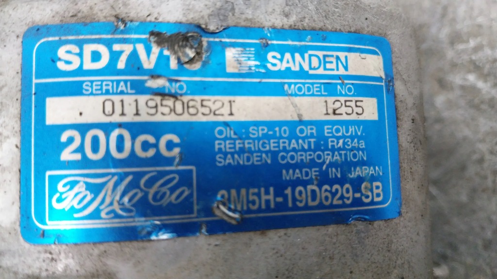 фото №5, Компрессор кондиционера 3m5h-19d629-sb focus mk2 c-max mk1 mazda 3 1 i bk