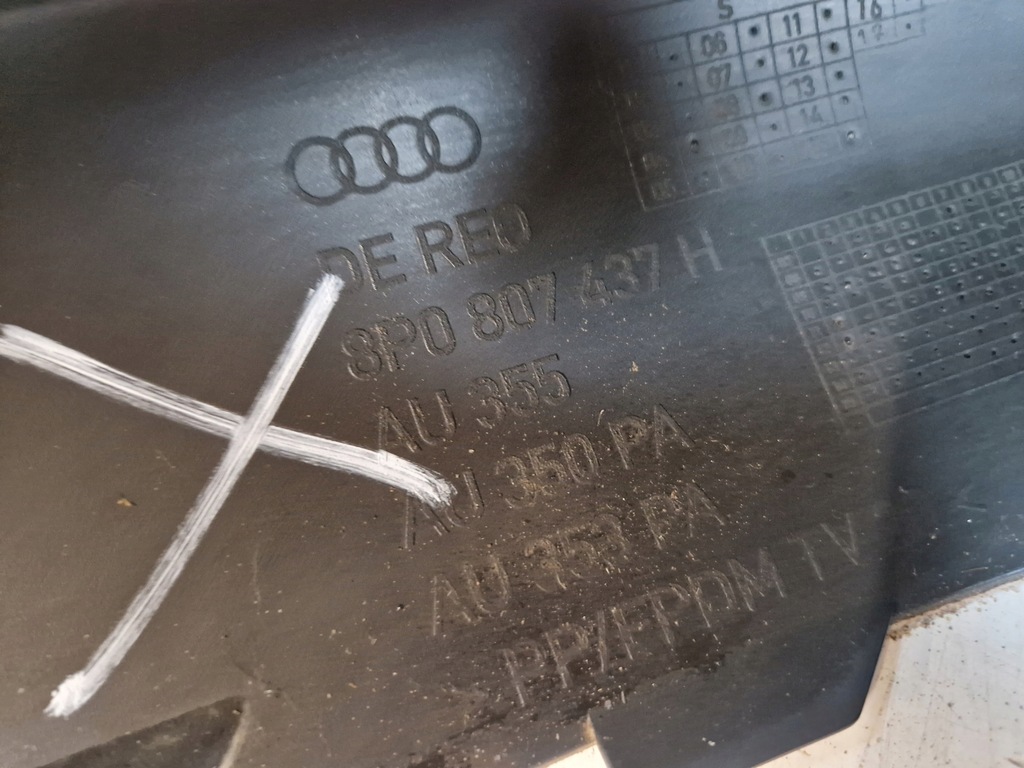 фото №11, Audi a3 8p бампер передній перед решітка радіатора 8p0807437