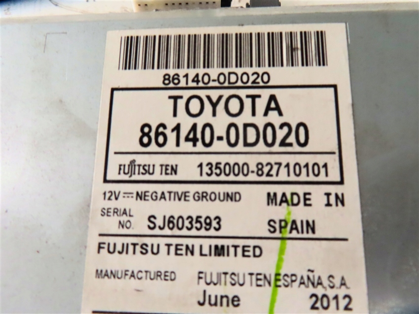 фото №6, Радіо cd navi toyota yaris iii 2011-2014 rok 86140-0d020