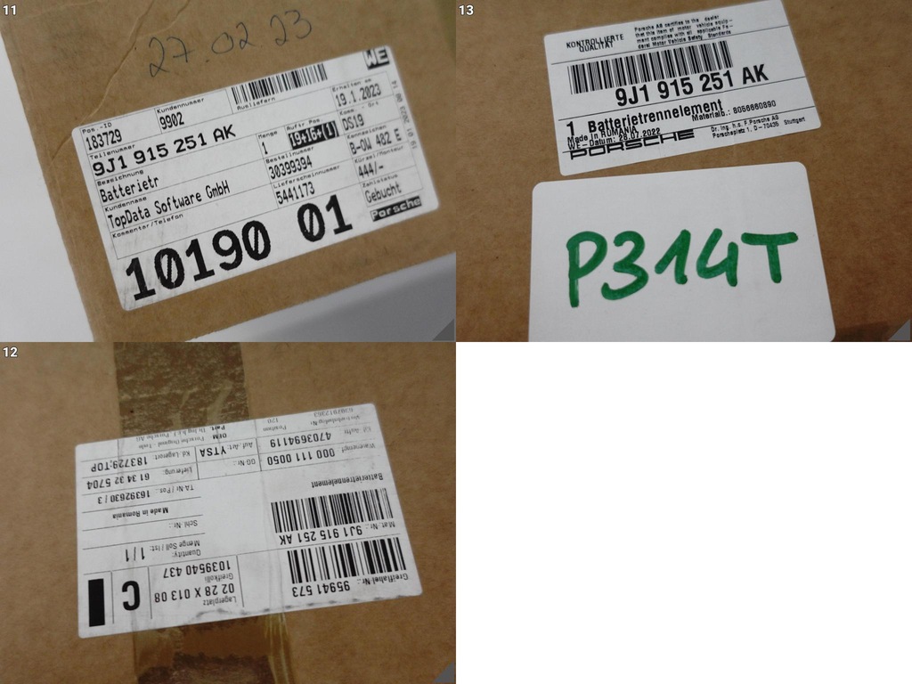 фото №12, Porsche taycan 9j1 e-tron gt rs 4j3 модуль ізолятор акумулятор акумулятор