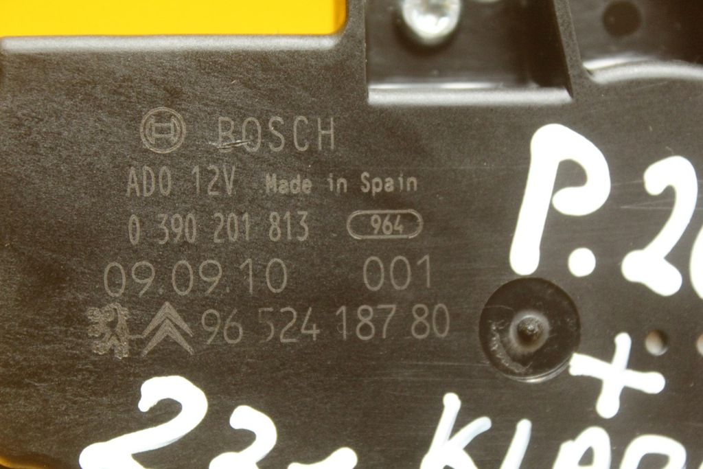 фото №11, Моторчик дворники задняя peugeot 207 9652418780 0390201813