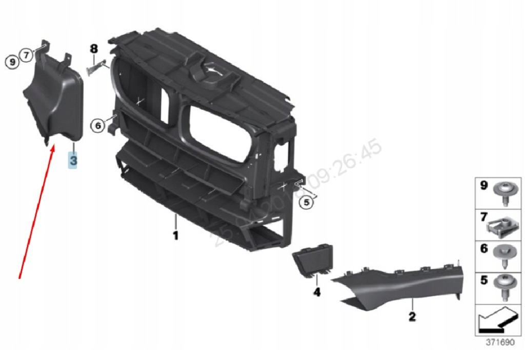 Bmw x3 f25 радіатор оливи права труба повітря m 51748057278 8057278 2015 Київ