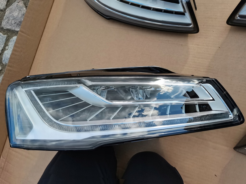 фото №13, Audi a8 4h kpl. лампа перед лампы левая правая 4h0941773b 4h0941774b