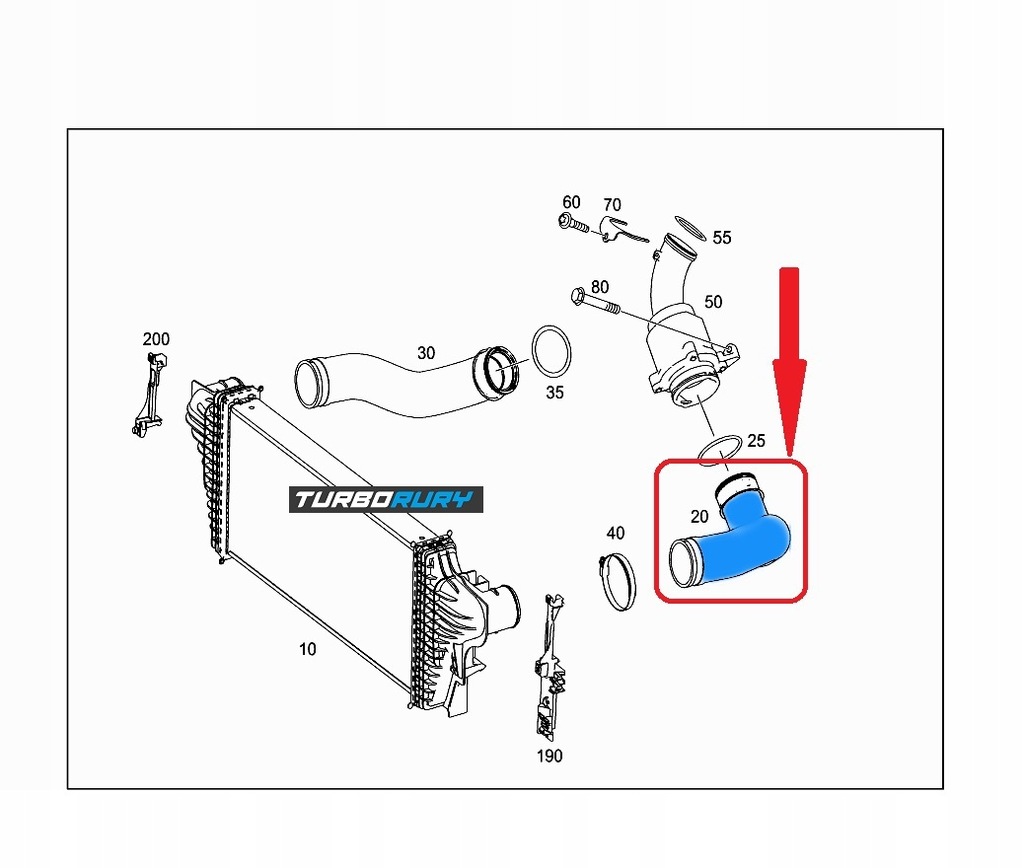 фото №7, Шланг turbo mercedes r-klasa w251 v251 r 320 cdi