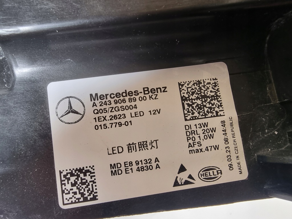 Mercedes eqb eqa w243 лампа левая full led перед передняя a2439068900 Цена