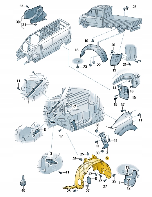 фото №1, Підкрилок vw crafter перед права