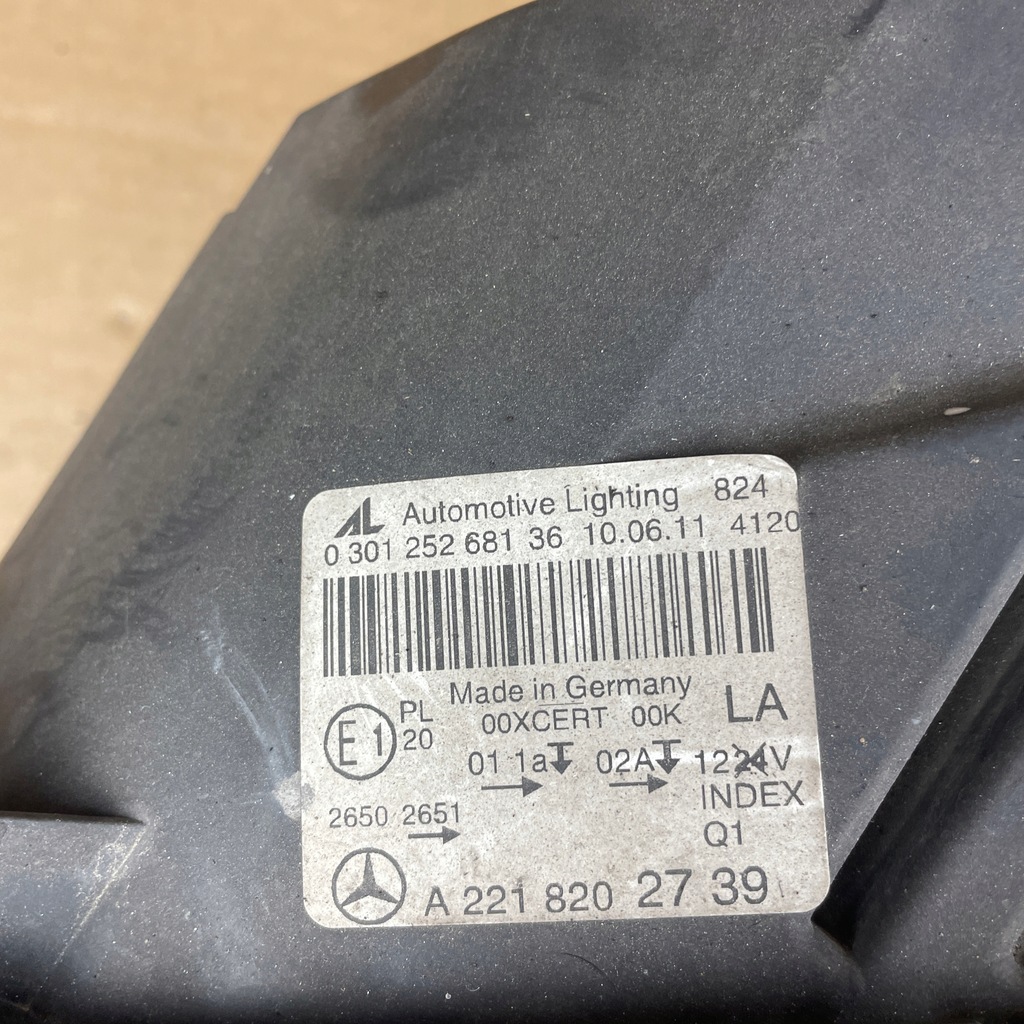 фото №7, Mercedes s w221 lift лампа ліва лівий перед a2218202739 bi ксенон ксенон