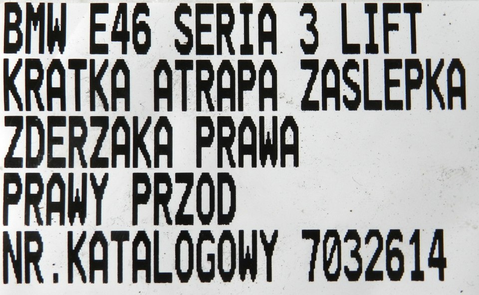 фото №6, Решітка бампера правий перед bmw 3 e46 98-01 7032614