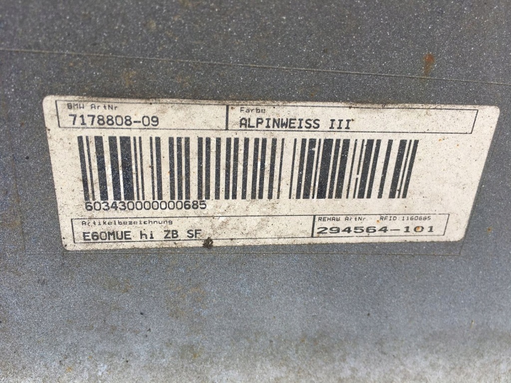 фото №16, Bmw 5 e60 sedan 07-10 бампер задняя alpinweis iii